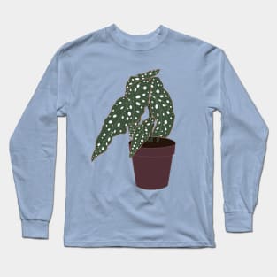 Begonia Maculata Plant – Purple Pot Long Sleeve T-Shirt